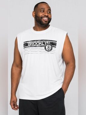 NWT [Zipway] Brooklyn Nets NBA Muscle Tee Sleeveless Tank Big & Tall Men's 3X